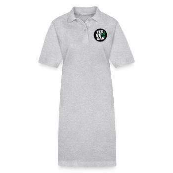 Yes Vegan / Yes ve gan (3c) - Robe polo bio PAIGER Stanley/Stella Femme - gris chiné - Devant