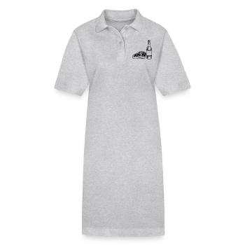 steak beer - Stanley/Stella Frauen Bio-Polokleid PAIGER - Grau meliert - Vorne