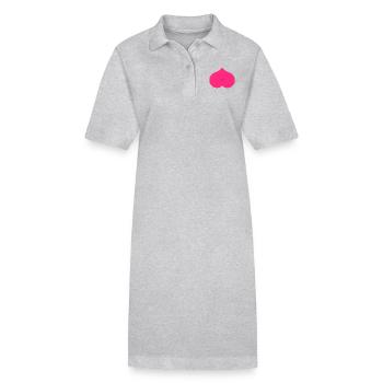 Arsch Herz Popo - Stanley/Stella Frauen Bio-Polokleid PAIGER - Grau meliert - Vorne