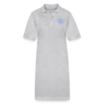 Symbole atomique puissance nucléaire - Robe polo bio PAIGER Stanley/Stella Femme - gris chiné - Devant