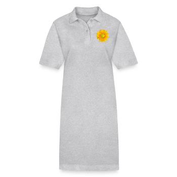 Tournesol Tournesol Fleur Floral Floral Floral - Robe polo bio PAIGER Stanley/Stella Femme - gris chiné - Devant
