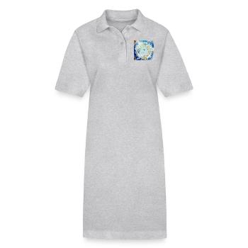 Herzengel Reichtums Bewusstsein - Stanley/Stella Frauen Bio-Polokleid PAIGER - Grau meliert - Vorne