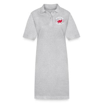 Je peux pas j'ai noces de coton - Robe polo bio PAIGER Stanley/Stella Femme - gris chiné - Devant
