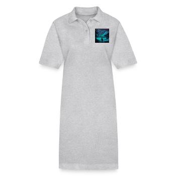Le cyberpunk - Robe polo bio PAIGER Stanley/Stella Femme - gris chiné - Devant
