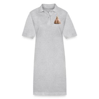 Ours en peluche en robe de mariée - Robe polo bio PAIGER Stanley/Stella Femme - gris chiné - Devant