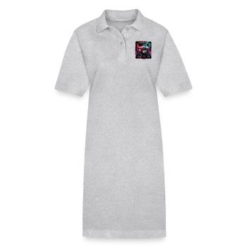 Cyberraton laveur - Robe polo bio PAIGER Stanley/Stella Femme - gris chiné - Devant