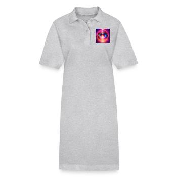 Spiritualité de l’espace - Robe polo bio PAIGER Stanley/Stella Femme - gris chiné - Devant