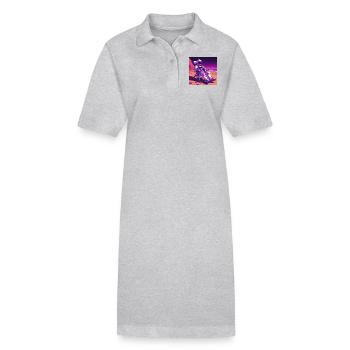 Astronaut auf Mars - Stanley/Stella Frauen Bio-Polokleid PAIGER - Grau meliert - Vorne