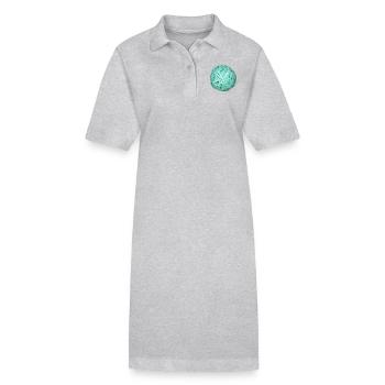 Bal de ruban turquoise - Robe polo bio PAIGER Stanley/Stella Femme - gris chiné - Devant