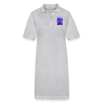 Festival Love - Stanley/Stella PAIGER Organic Women’s Polo Dress - heather grey - Front