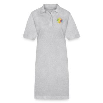FCK NZS Couleurs Murales Tachetées - Robe polo bio PAIGER Stanley/Stella Femme - gris chiné - Devant