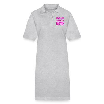 Reiten - Stanley/Stella Frauen Bio-Polokleid PAIGER - Grau meliert - Vorne