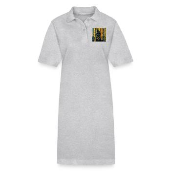 BigFoot, big foot, sasquatch - Stanley/Stella PAIGER Organic Women’s Polo Dress - heather grey - Front