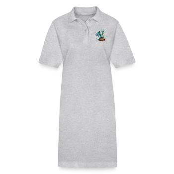 Aquarelle Dragon - Robe polo bio PAIGER Stanley/Stella Femme - gris chiné - Devant