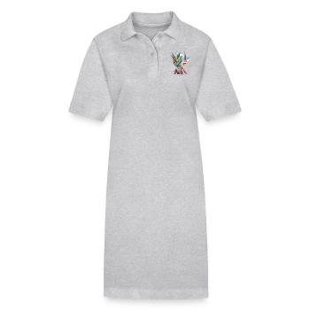 La nouvelle mode est avec vous pour la première fois - Robe polo bio PAIGER Stanley/Stella Femme - gris chiné - Devant