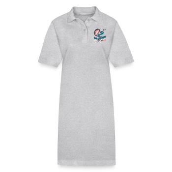 Cyclisme galactique - Robe polo bio PAIGER Stanley/Stella Femme - gris chiné - Devant