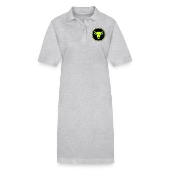 cow rind - Stanley/Stella Frauen Bio-Polokleid PAIGER - Grau meliert - Vorne