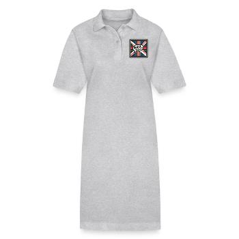 Brit Pop - Union Jack - Robe polo bio PAIGER Stanley/Stella Femme - gris chiné - Devant