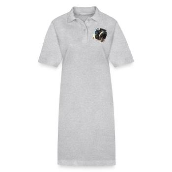 Manga Giant robot - Robe polo bio PAIGER Stanley/Stella Femme - gris chiné - Devant
