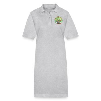 Me raconte pas d salade - Robe polo bio PAIGER Stanley/Stella Femme - gris chiné - Devant