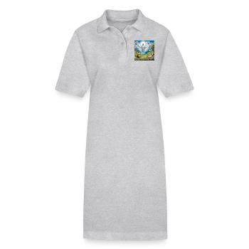 Jesus kommt wieder - Stanley/Stella Frauen Bio-Polokleid PAIGER - Grau meliert - Vorne