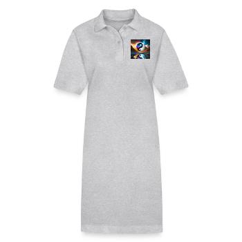 Firefly personne ying yang 1665 - Robe polo bio PAIGER Stanley/Stella Femme - gris chiné - Devant
