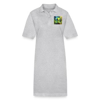 Firefly personnage extraterrestre mignon 57577 - Robe polo bio PAIGER Stanley/Stella Femme - gris chiné - Devant