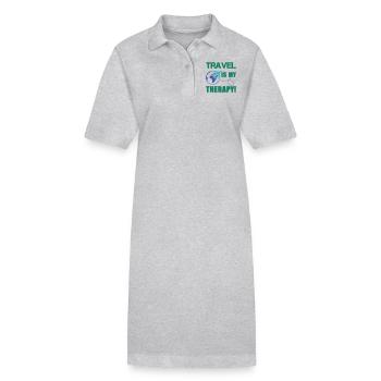 travel therapy - Stanley/Stella Frauen Bio-Polokleid PAIGER - Grau meliert - Vorne