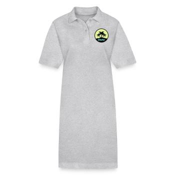 hawaii palmen - Stanley/Stella Frauen Bio-Polokleid PAIGER - Grau meliert - Vorne