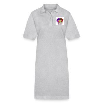 Rainbowkissmund 34 - Stanley/Stella Frauen Bio-Polokleid PAIGER - Grau meliert - Vorne