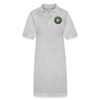 La légende de Tikal - Robe polo bio PAIGER Stanley/Stella Femme - gris chiné - Devant