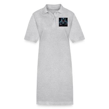 Hyperréalisme cyborg avec des griffes - Robe polo bio PAIGER Stanley/Stella Femme - gris chiné - Devant