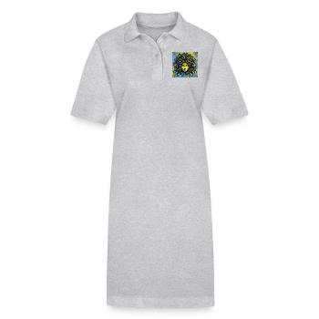Méduse - Robe polo bio PAIGER Stanley/Stella Femme - gris chiné - Devant