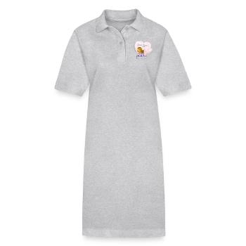 true love forever - Stanley/Stella Frauen Bio-Polokleid PAIGER - Grau meliert - Vorne