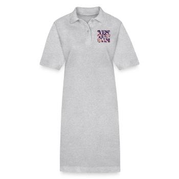 Découvrez le paradis aquatique ! - Robe polo bio PAIGER Stanley/Stella Femme - gris chiné - Devant