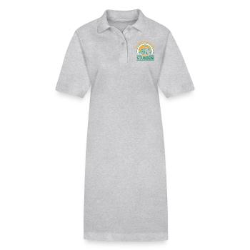 Ich arbeite in Hektar nicht in Stunden Bauer Bauer - Stanley/Stella Frauen Bio-Polokleid PAIGER - Grau meliert - Vorne