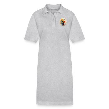 Kunst abstrakt - Stanley/Stella Frauen Bio-Polokleid PAIGER - Grau meliert - Vorne