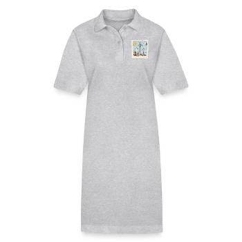 Pales d’éoliennes - Robe polo bio PAIGER Stanley/Stella Femme - gris chiné - Devant