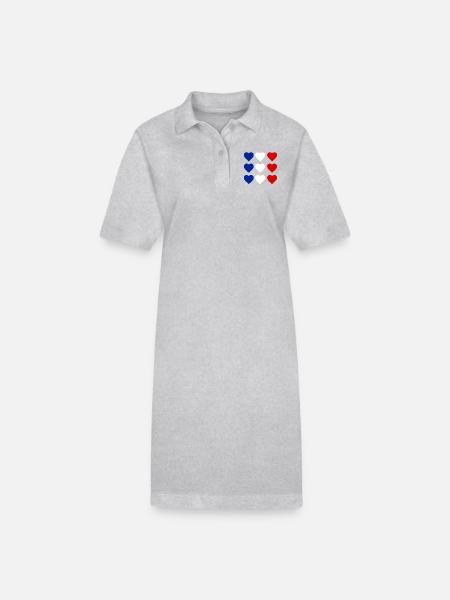 Herz Frankreich - Stanley/Stella Frauen Bio-Polokleid PAIGER - Grau meliert