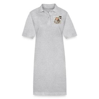 Herz des Cappuccinos - Stanley/Stella Frauen Bio-Polokleid PAIGER - Grau meliert - Vorne
