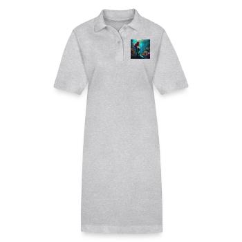 Meerjungfrau - Stanley/Stella Frauen Bio-Polokleid PAIGER - Grau meliert - Vorne