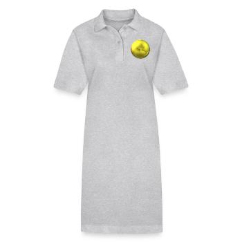 gelbe Kugel - Stanley/Stella Frauen Bio-Polokleid PAIGER - Grau meliert - Vorne