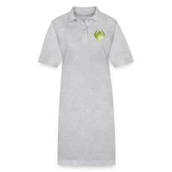 Abstraction verte - Robe polo bio PAIGER Stanley/Stella Femme - gris chiné - Devant