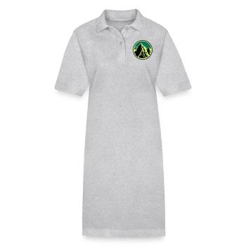 Mountains Mountains - Stanley/Stella PAIGER Organic Women’s Polo Dress - heather grey - Front