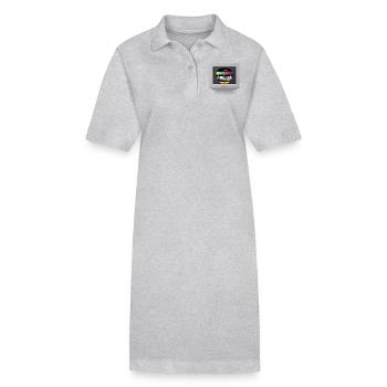CRT-Design - Kein Signal (Mire) - Stanley/Stella Frauen Bio-Polokleid PAIGER - Grau meliert - Vorne