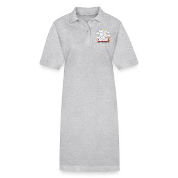 Aus dem Weg, ich muss aufs Wasser - Stanley/Stella Frauen Bio-Polokleid PAIGER - Grau meliert - Vorne