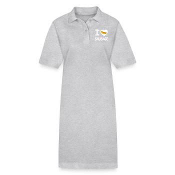 Bratwurst - Stanley/Stella Frauen Bio-Polokleid PAIGER - Grau meliert - Vorne