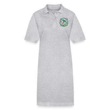 Qualle - Stanley/Stella Frauen Bio-Polokleid PAIGER - Grau meliert - Vorne