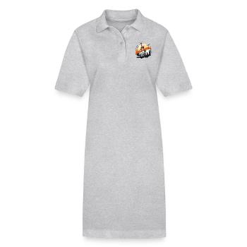 Statue of Liberty Halloween | Spooky NYC H - Stanley/Stella PAIGER Organic Women’s Polo Dress - heather grey - Front