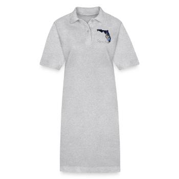 Universal Studios in Florida State Map FL - Stanley/Stella PAIGER Organic Women’s Polo Dress - heather grey - Front